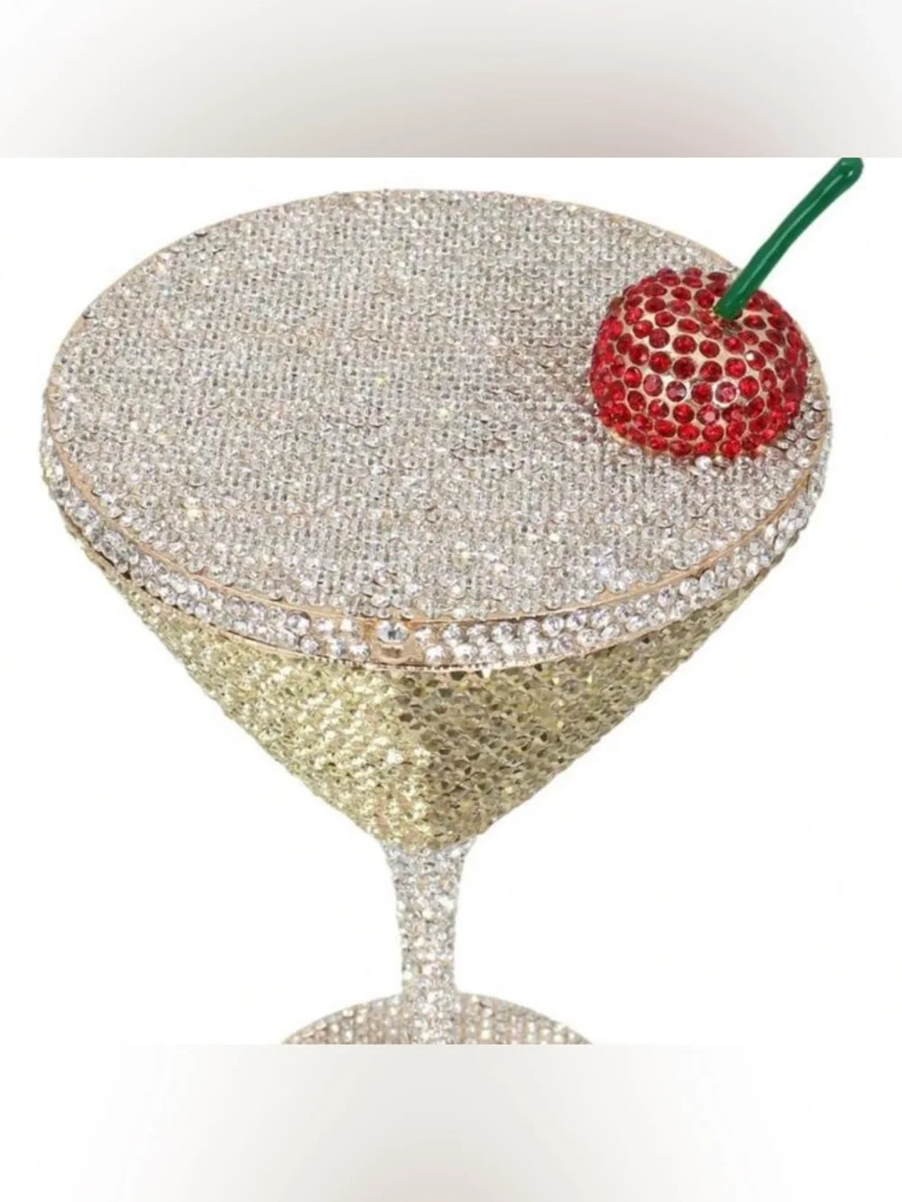 Gold Martini Clutch 🍸with Red Cherry Accent 🍒✨😫
